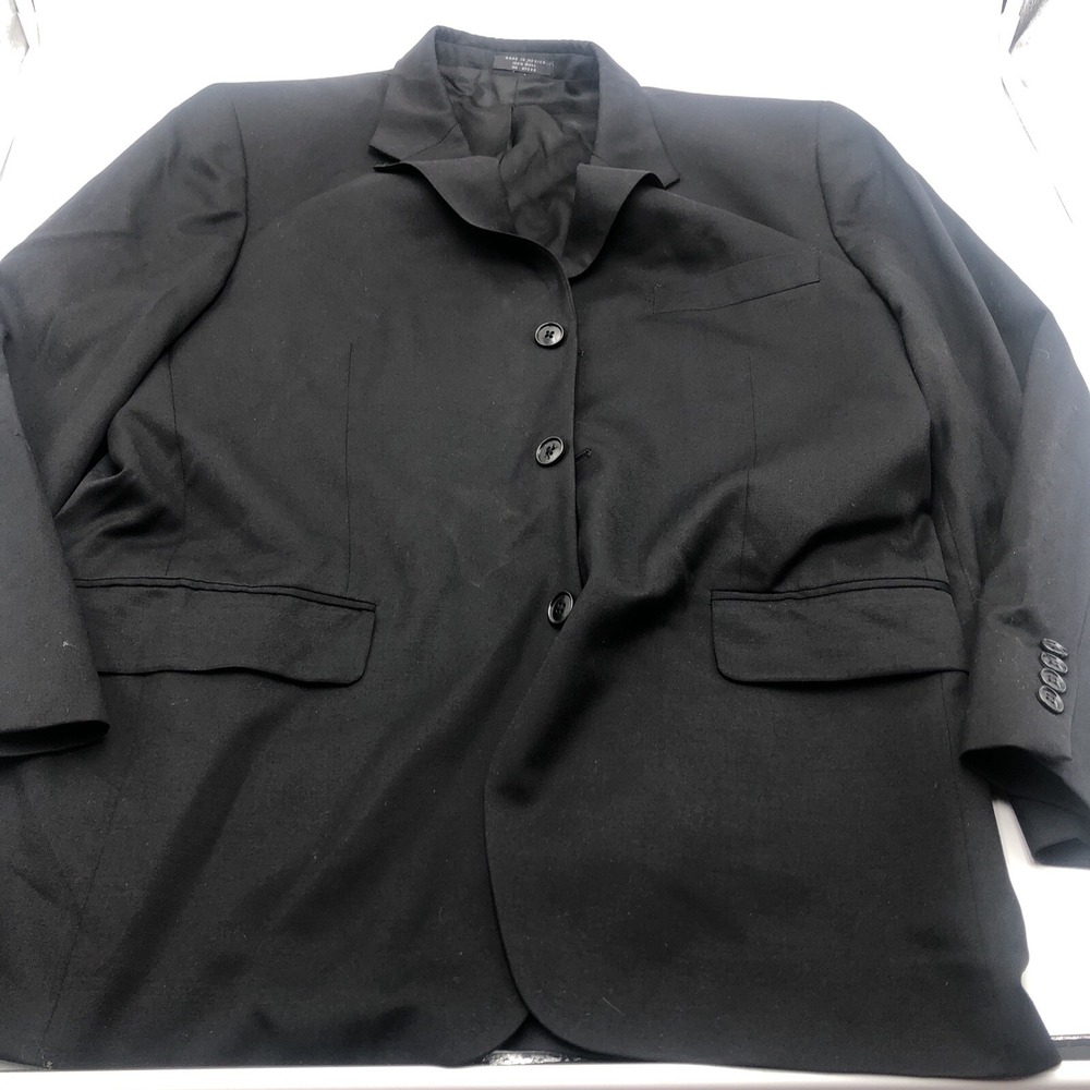 JNY Jones New York Black Blazer 100% Wool Size 38 Men's 3 Button